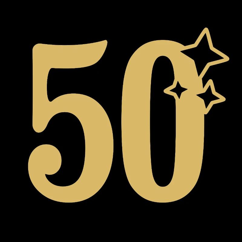 50. Geburtstag 50 Jahre Jubiläum Gold Sternchen