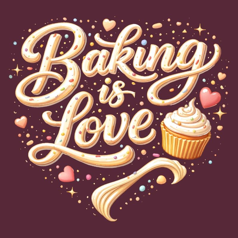 Baking is Love Backen Spruch Design 