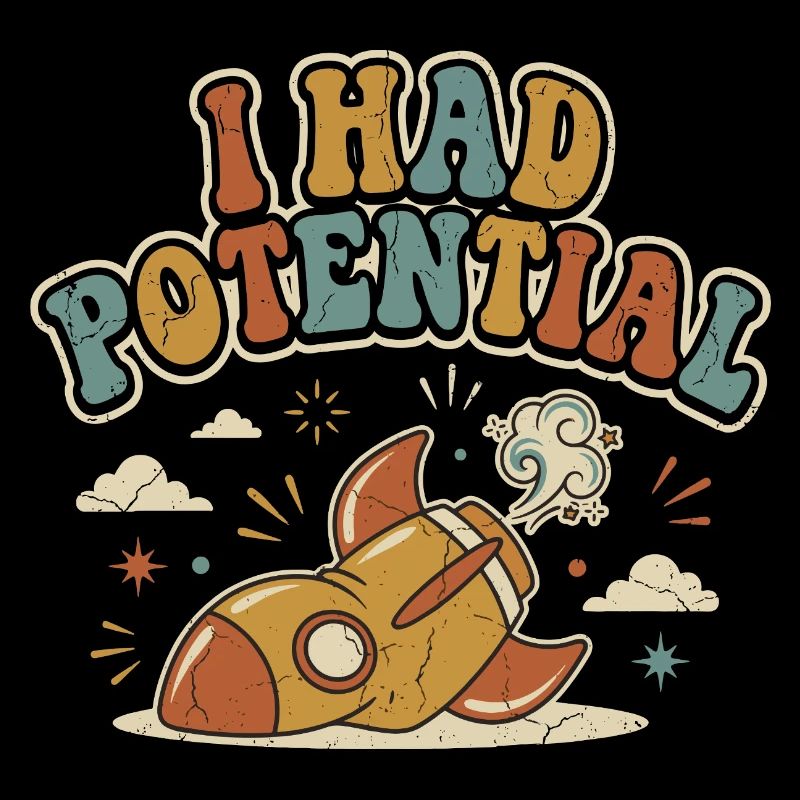 Ich hatte Rocket Potential Retro-Humor