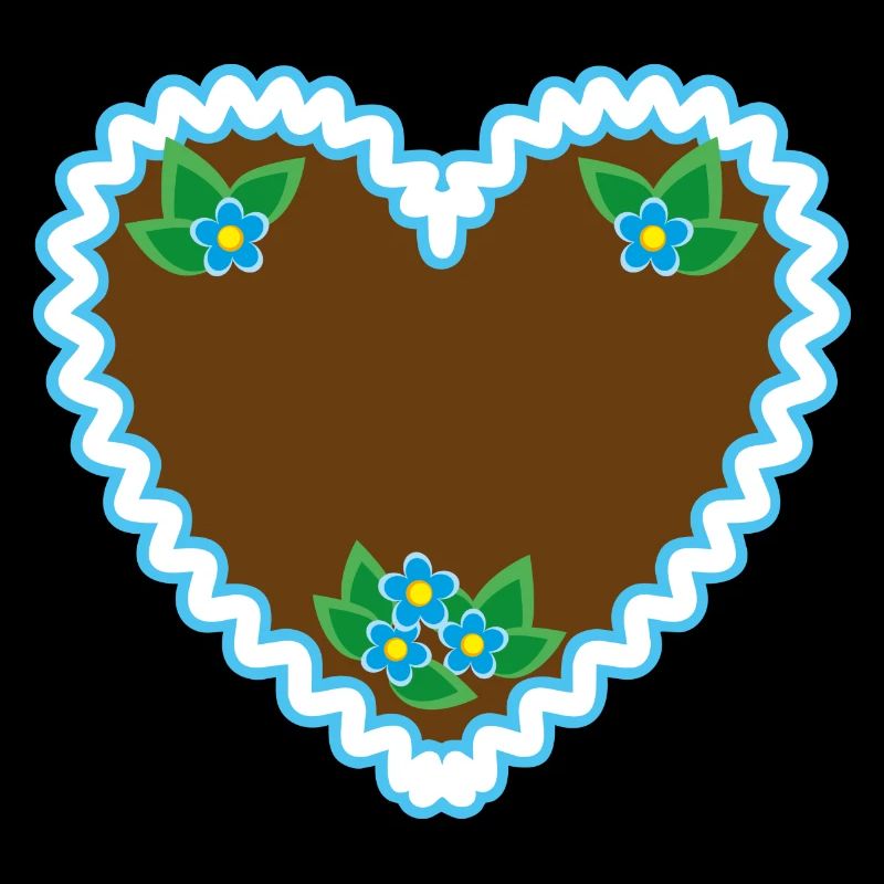 05 Lebkuchenherz Blumchen Dein Text Wunschtext