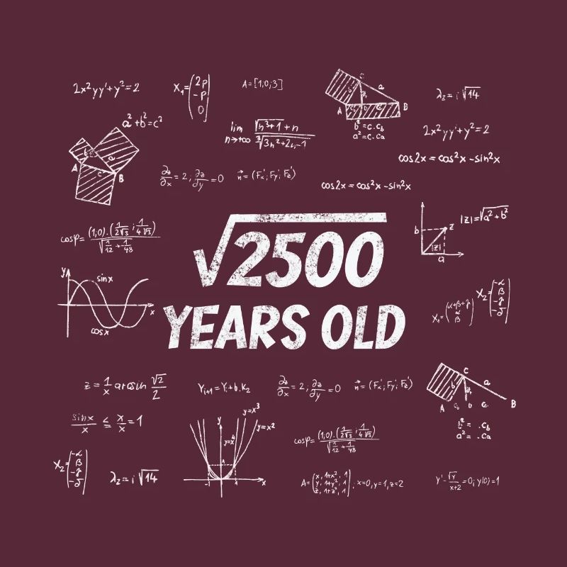 Square root from 2500 - 50th birthday math nerd