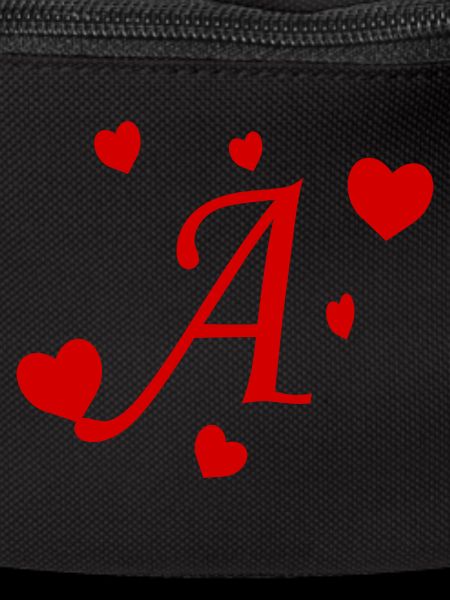 Letter A with hearts