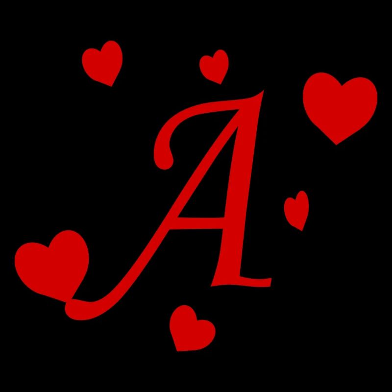Buchstabe A mit Herzen