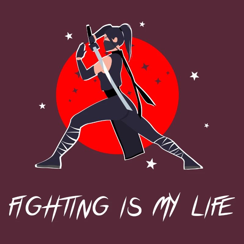 Combattant en pose de combat avec épée