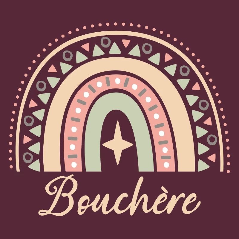 Cadeau Bouchère. Boho Rainbow bouchère.