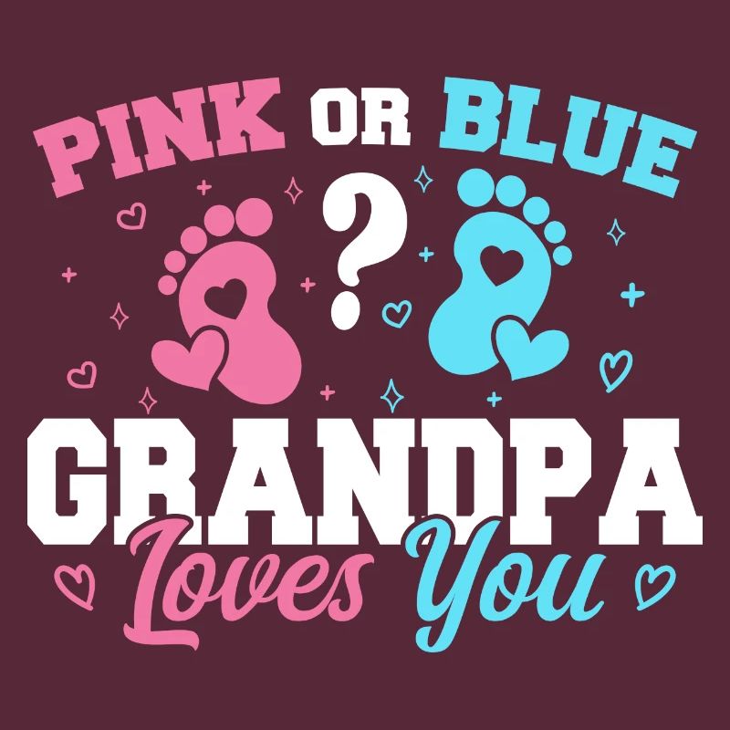 Rosa oder blauer Opa liebt dich - Opa