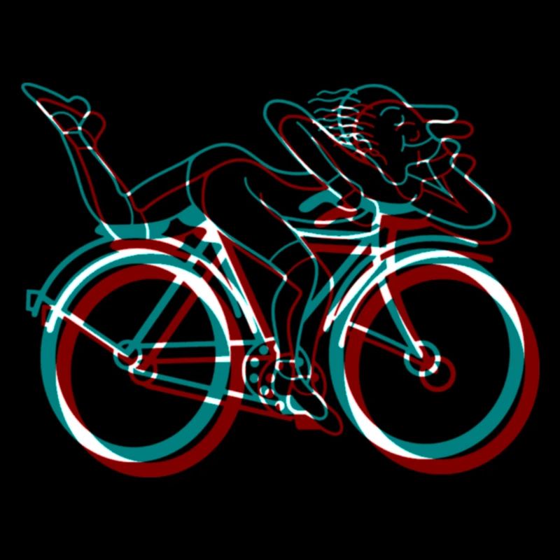 LSD Bicycle Days Psychédélique 3D Glitch Anaglyphe