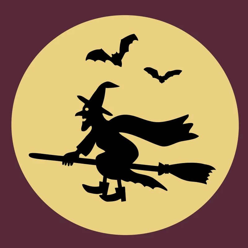 Witch on broom