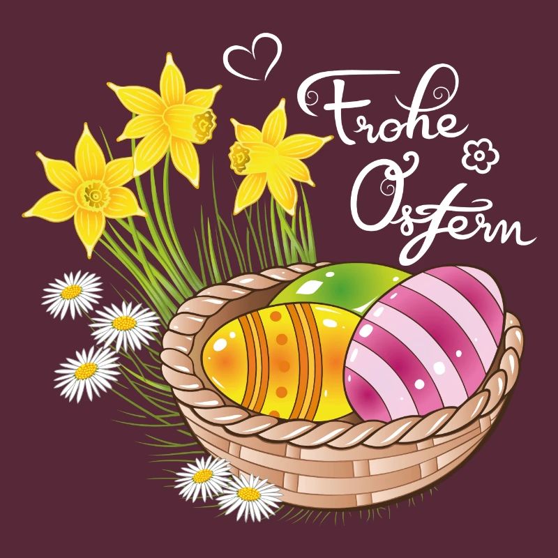 Happy Easter Easter basket Easter eggs Easter flowers eggs