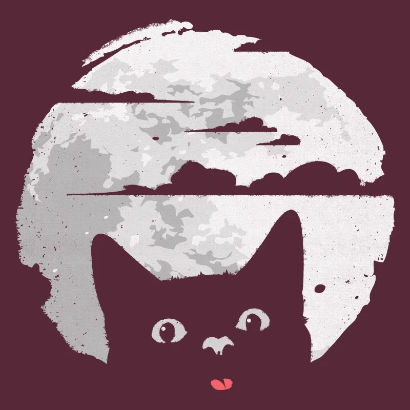 Cat disturbs full moon - causes lunar eclipse