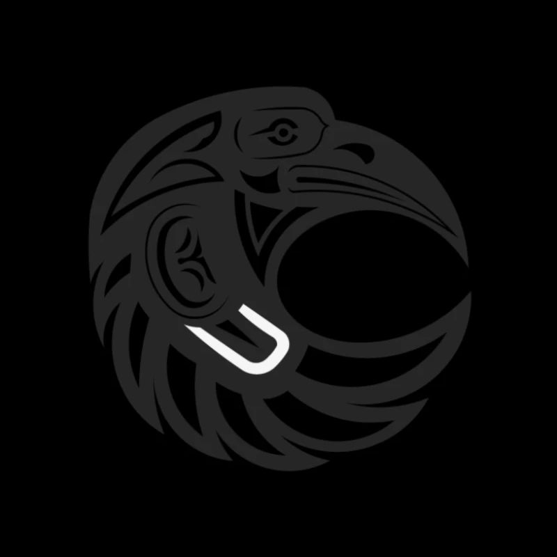 Totem raven round black