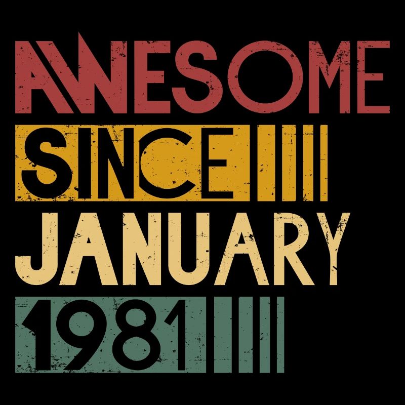 Born in January 1981 retro birthday