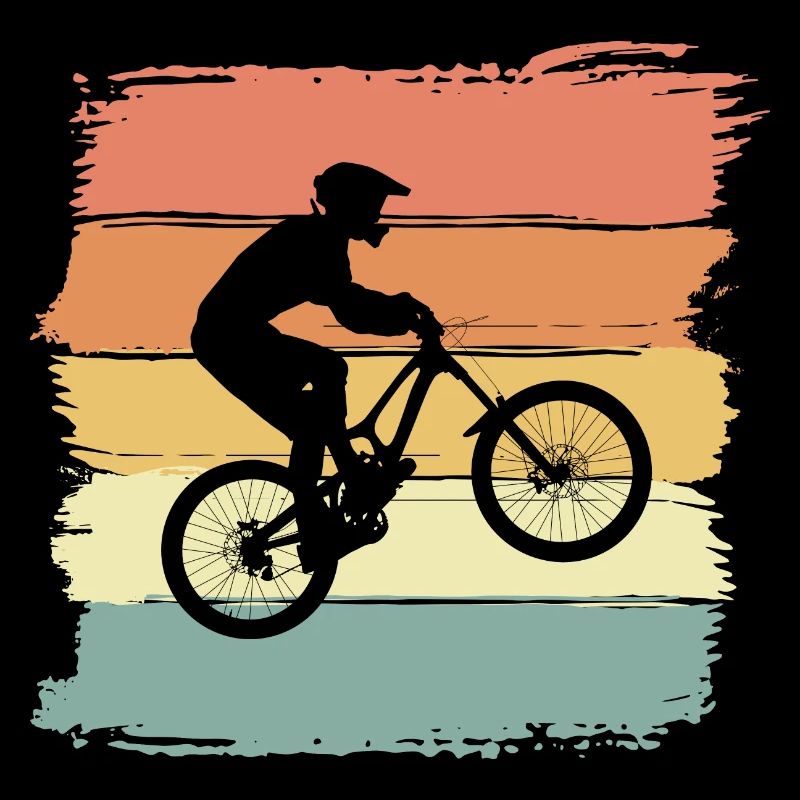 Vélo rétro vintage. VTT de descente