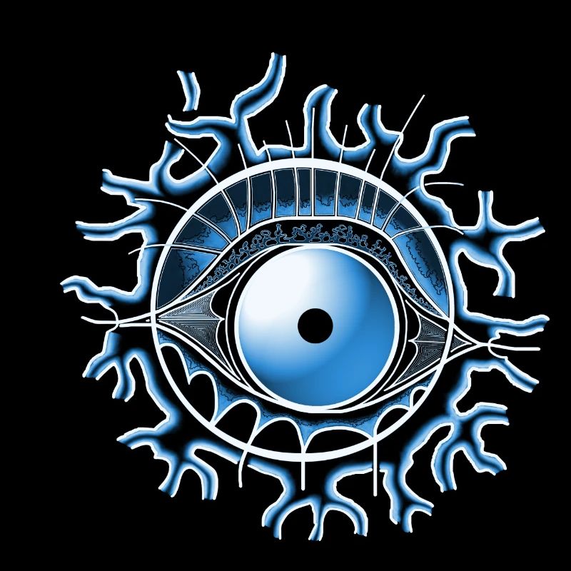 Auge blau