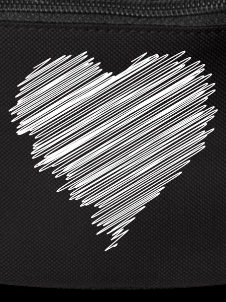 White scribble love heart