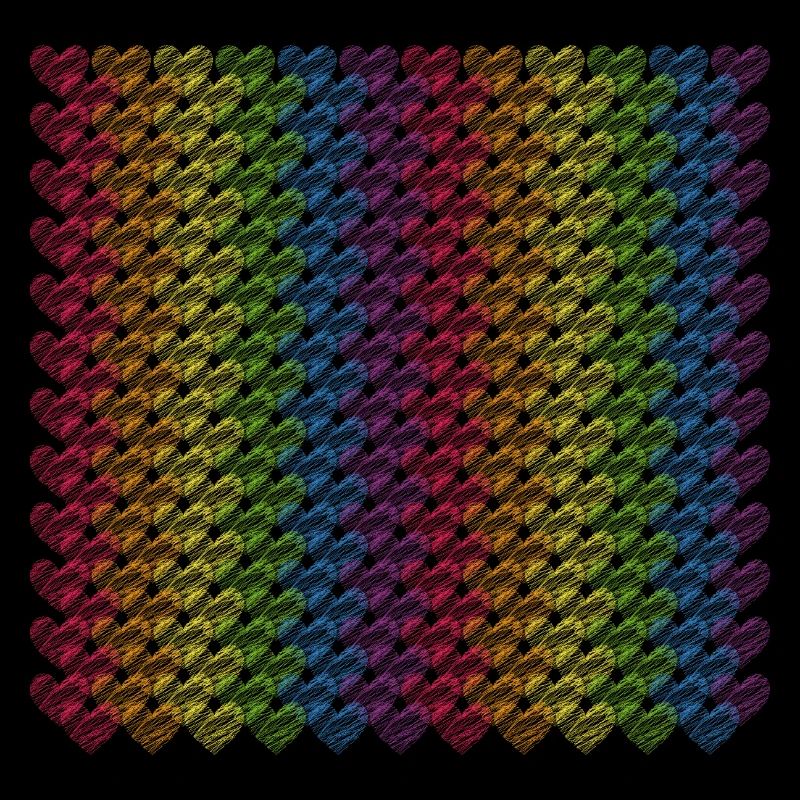 Pride Hearts Rainbow Flag Rainbow