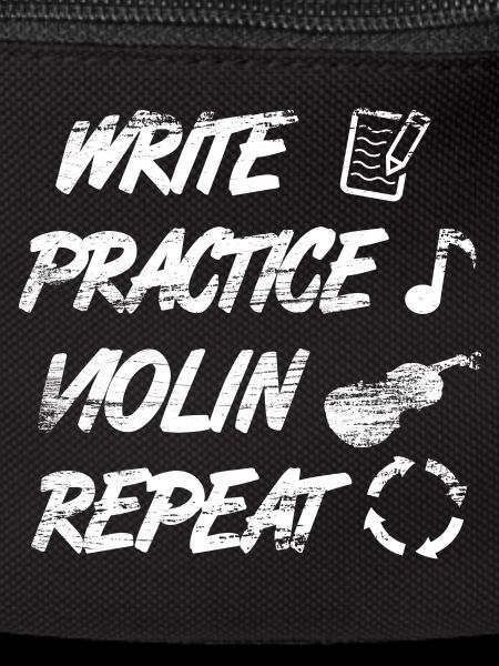 Practice writing, repeat violin