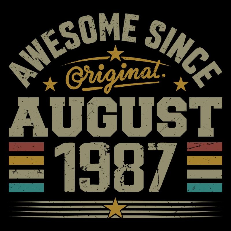 Août 1987 Anniversaire Août 1987 August 1987 Rétro
