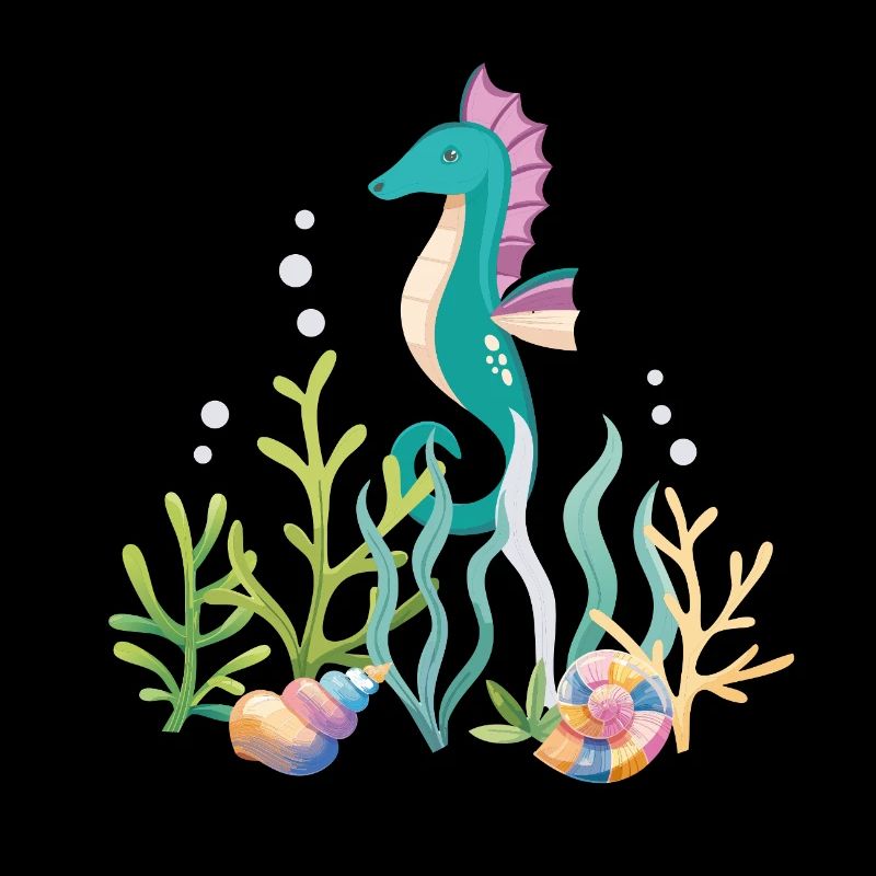 Meeresaquarium Seepferdchen Design