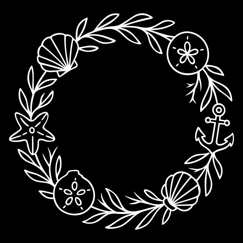 Maritimer Kranz Weihnachten Anker & Muscheln