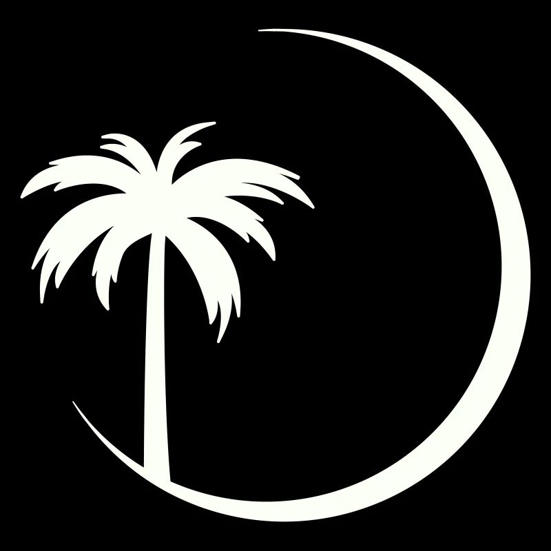 Palm Circle Silhouette