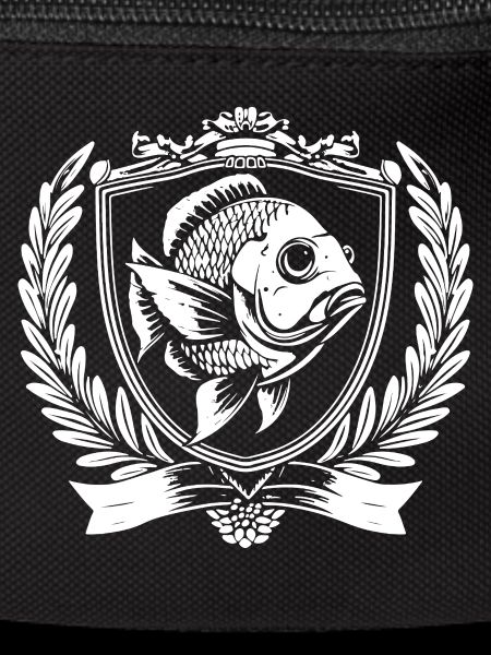 Fisch im Wappen mit Lorbeer