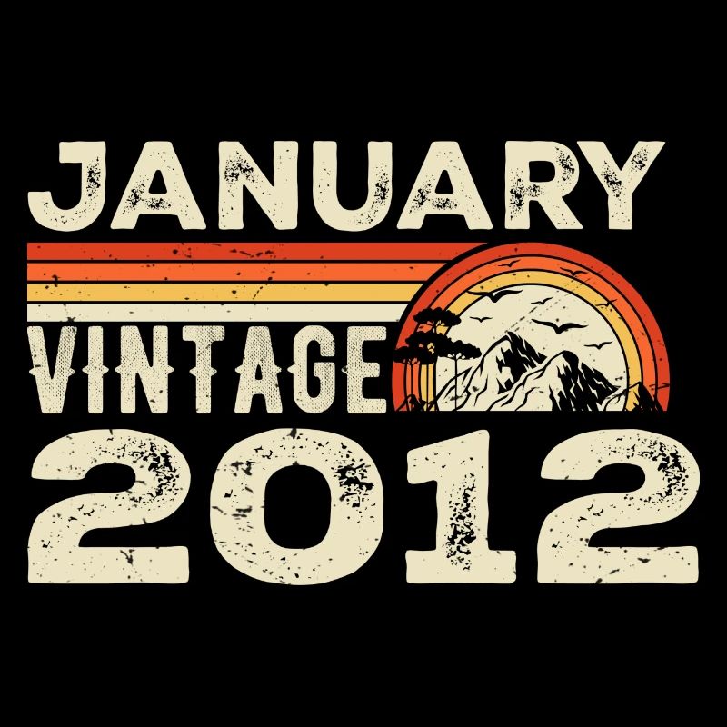 Janvier 2012 Vintage Anniversaire 2012, Né en 2012