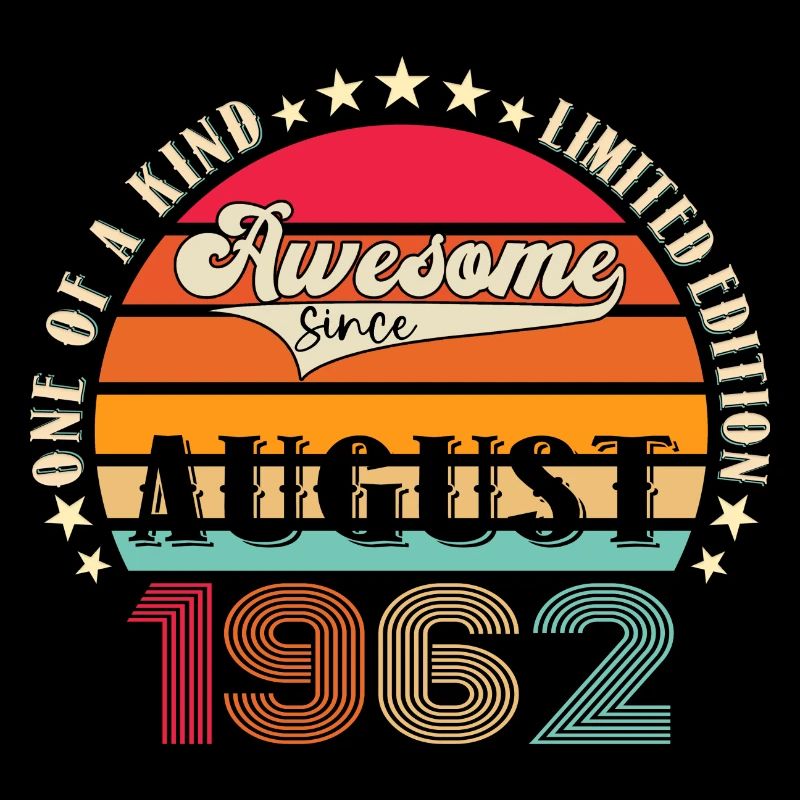 Awesome since August 1962 60. Geburtstag Geschenk