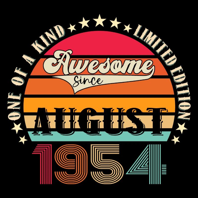 Awesome since August 1954 68. Geburtstag Geschenk
