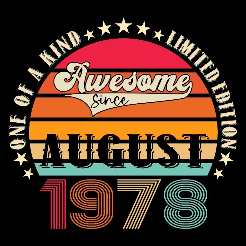 Awesome since August 1978 44. Geburtstag Geschenk
