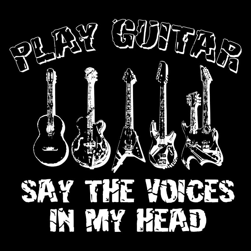 Jouer de la guitare Dites les voix dans ma tête