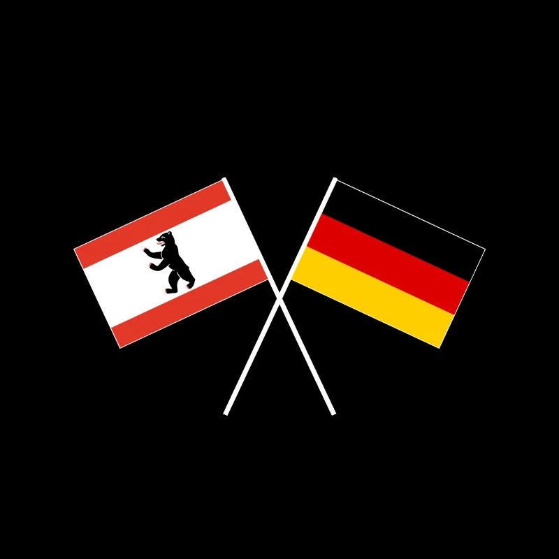 Berlin capitale de Berlin drapeaux croisés