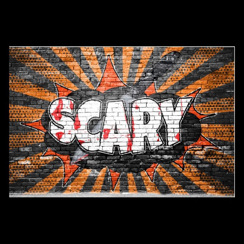 Effrayant Halloween Comic Style Graffiti Lettering sur