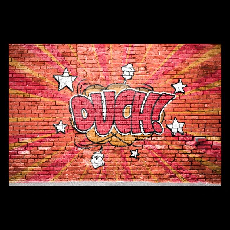 Ouch! Comic Style Bubble Graffiti Lettering