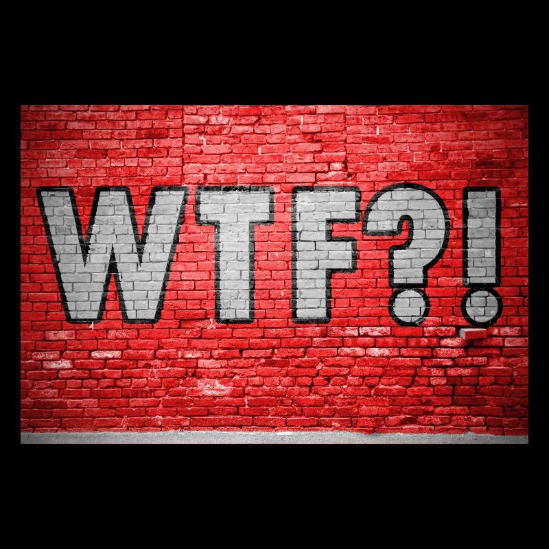 WTF!? Graffiti de mur de briques