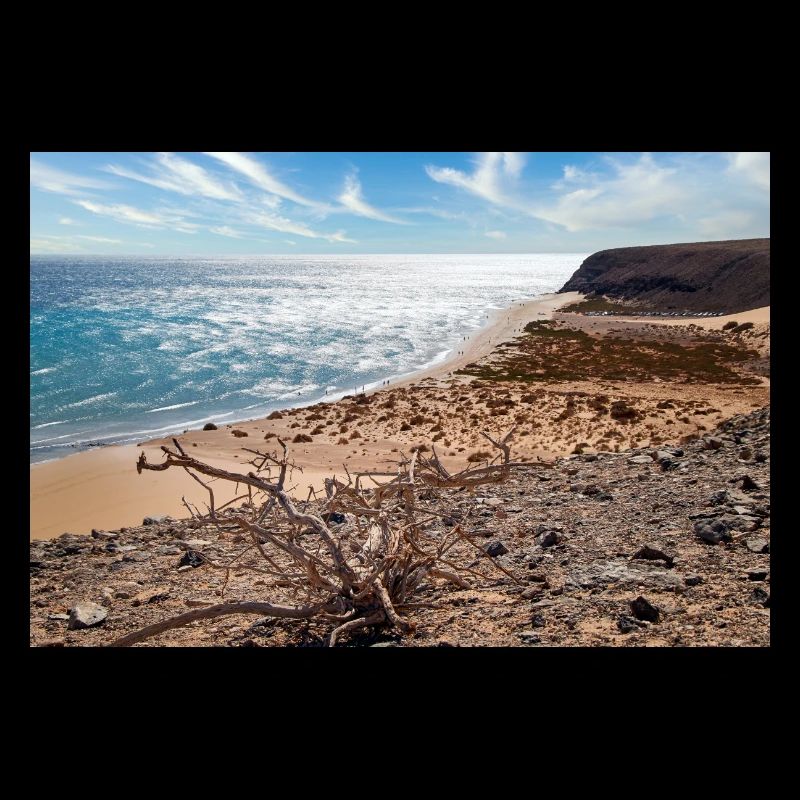 View over a beautiful bathing bay Risco del paso