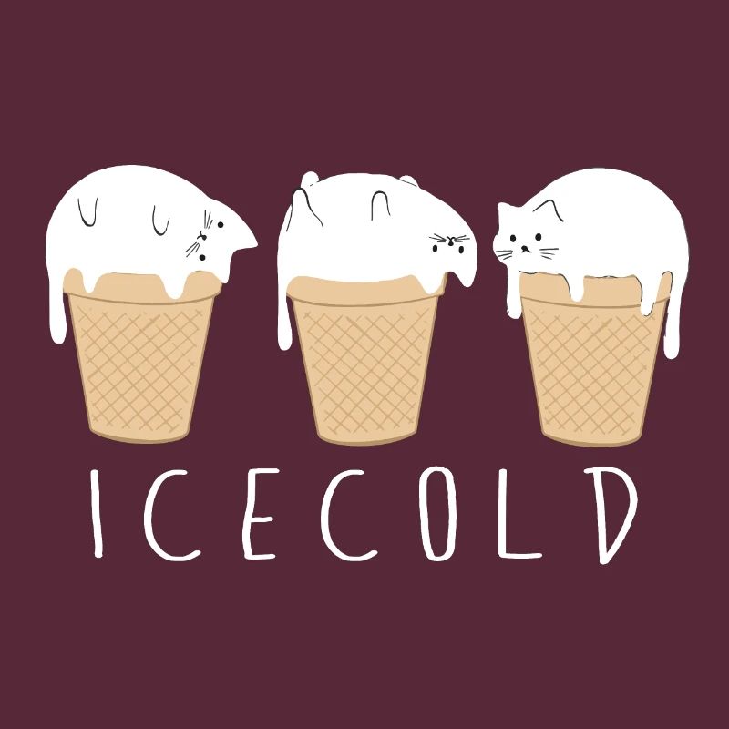 Glace Glacée Chat Drôle de Chat Bébé Glace