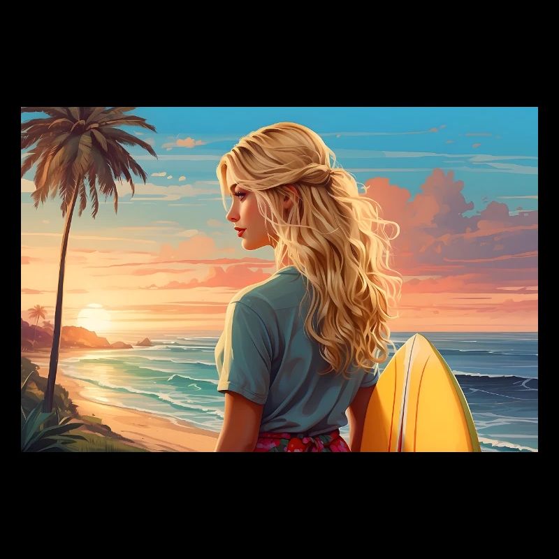 Fille surfeuse