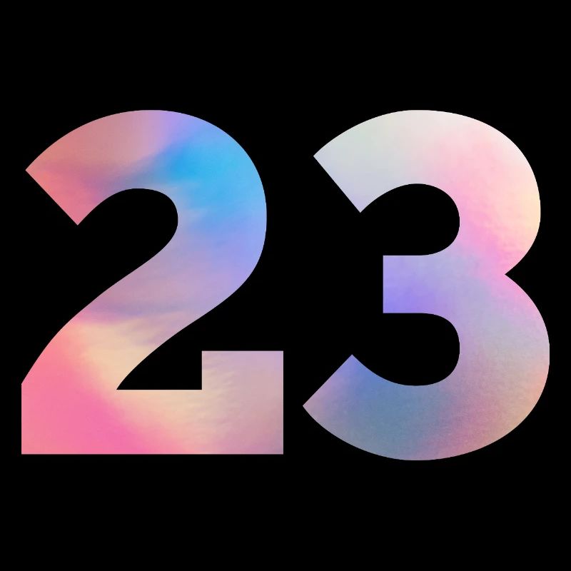 Numéro 23 coloré