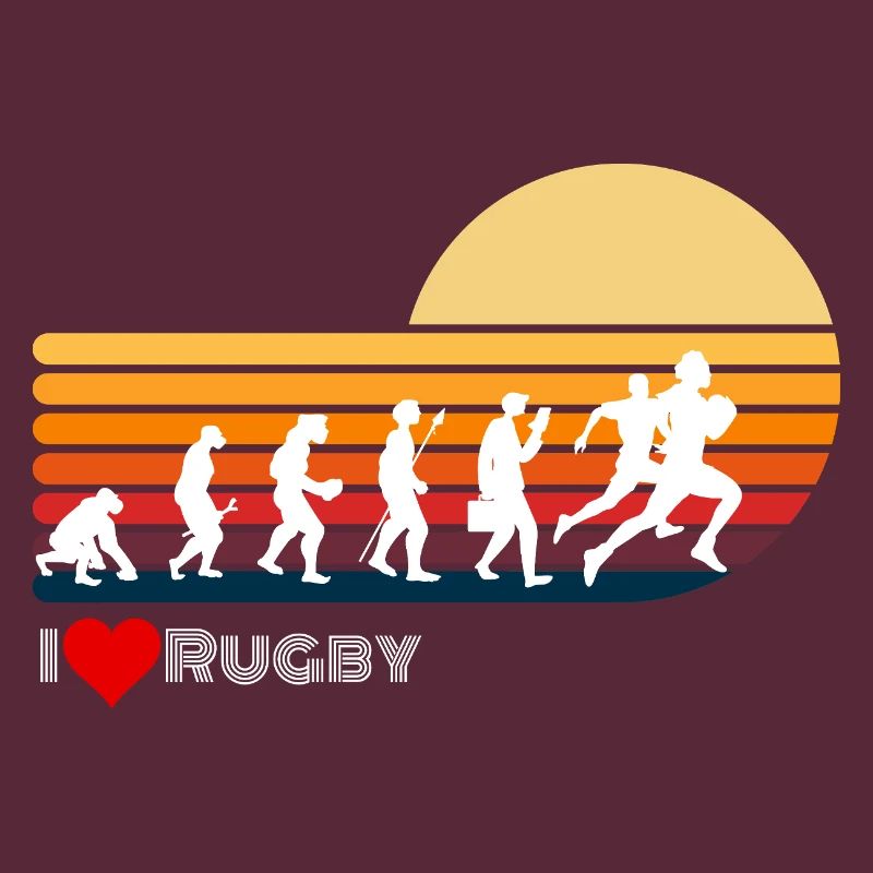 Rugby Rétro Evolution Coucher de soleil