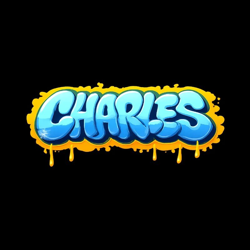 Graffiti CHARLES Name Geschenk Ideal Druckbar s