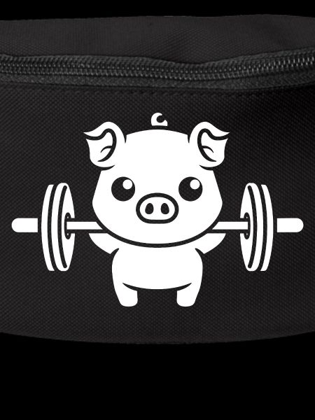 Cochon Haltérophile Cartoon