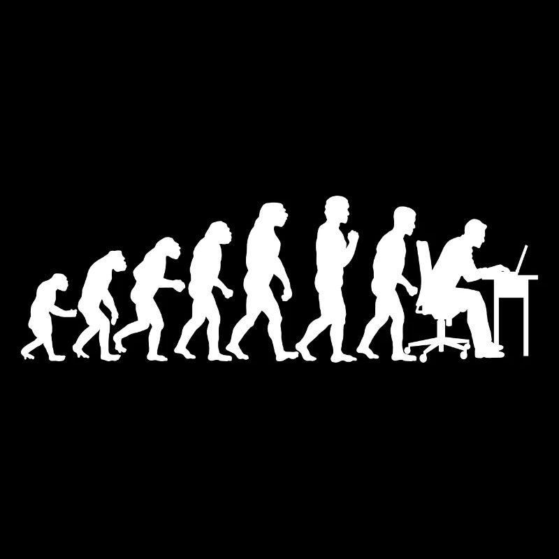 Evolution Computertechniker Nerd Programmierung