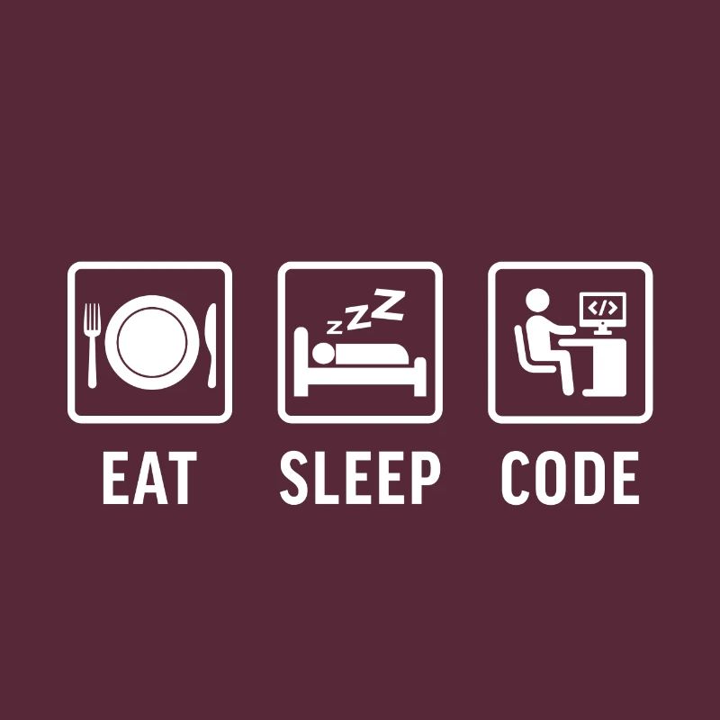 Programmation de t-shirts Eat sleep Code