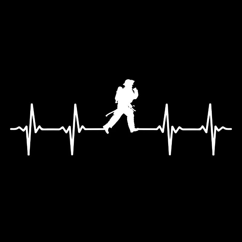 Firefighter heartbeat fire brigade