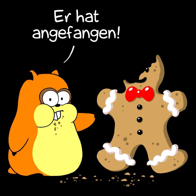 Hamster vs. Lebkuchenmann (whiteline)