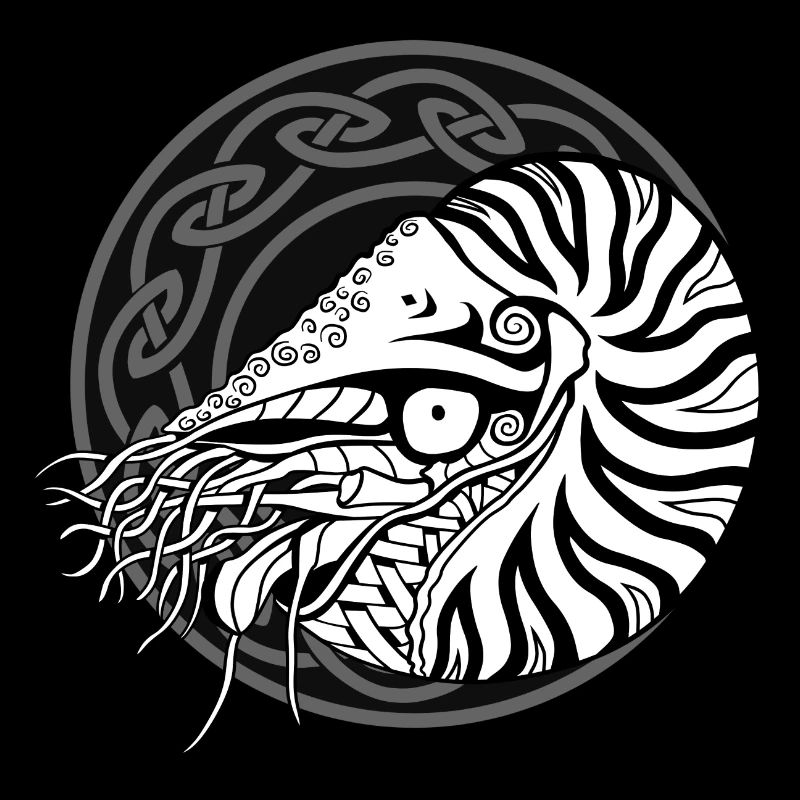 Celtic Nautilus (Noir / cercle)