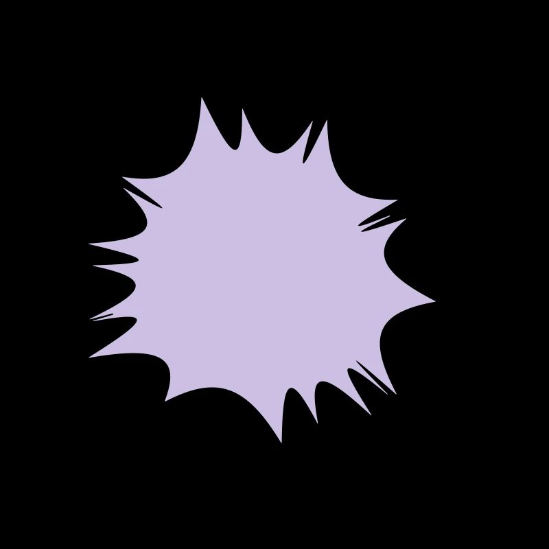 Comic speech bubble explosion