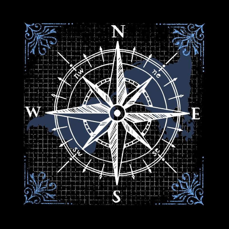 Kompass Navigation Muster Geschenk Geschenkidee