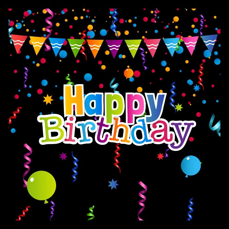 Joyeux anniversaire avec des confettis